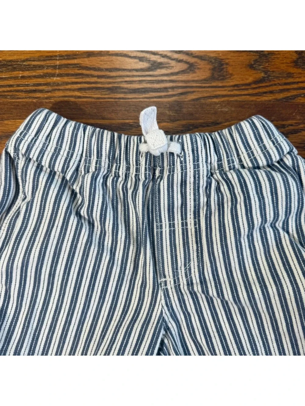 Hanna Andersson Boys Striped Shorts Blue And White Drawstring Size 4/5T